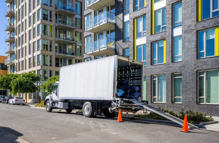 Moving truck used for downsizing to senior living in Philly